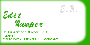 edit mumper business card